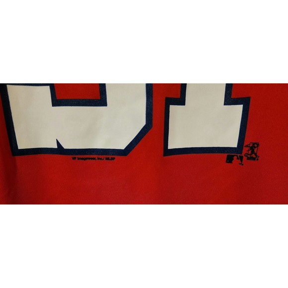 Washington NATS Mens T-Shirt MAX SCHERZER #31 Size XL Red Short Sleeve Baseball - Picture 3 of 7